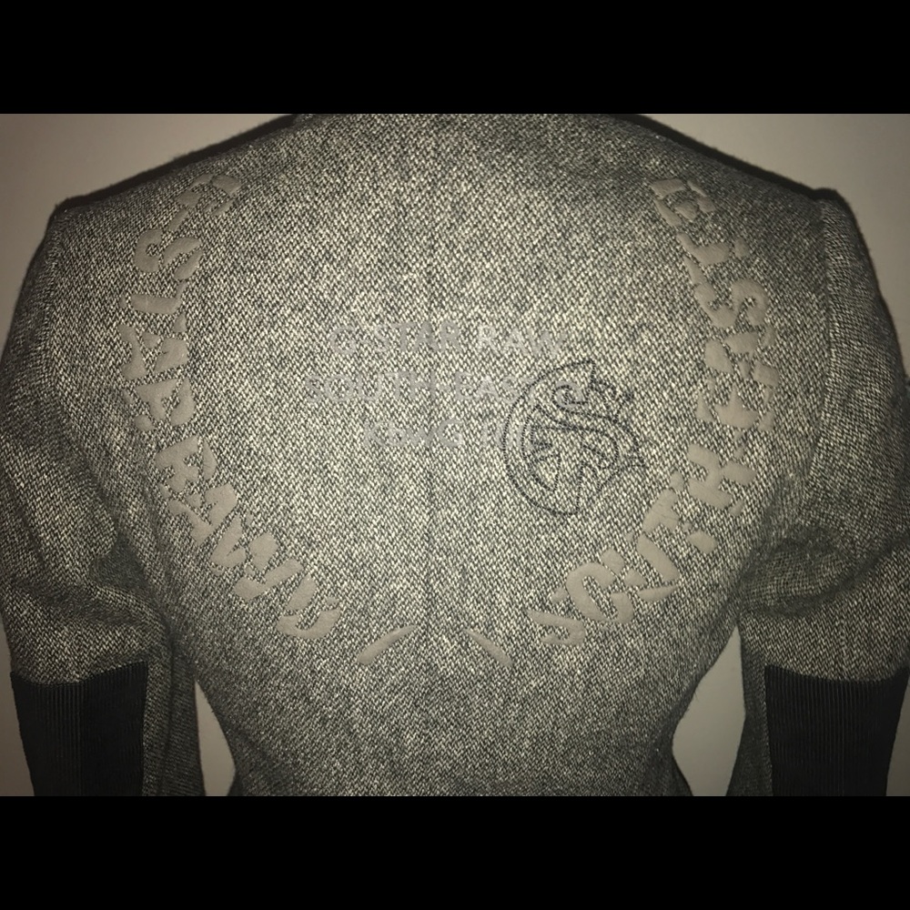 G-Star Raw Tweed Blazer Jacket Gray Marl Lined S - Picture 4 of 6